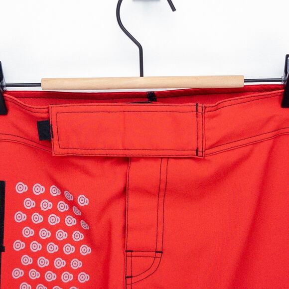 WarriorXGear Spartan Performance Cross-Training Shorts Men's 34x RED/Black Logo - Picture 2 of 11